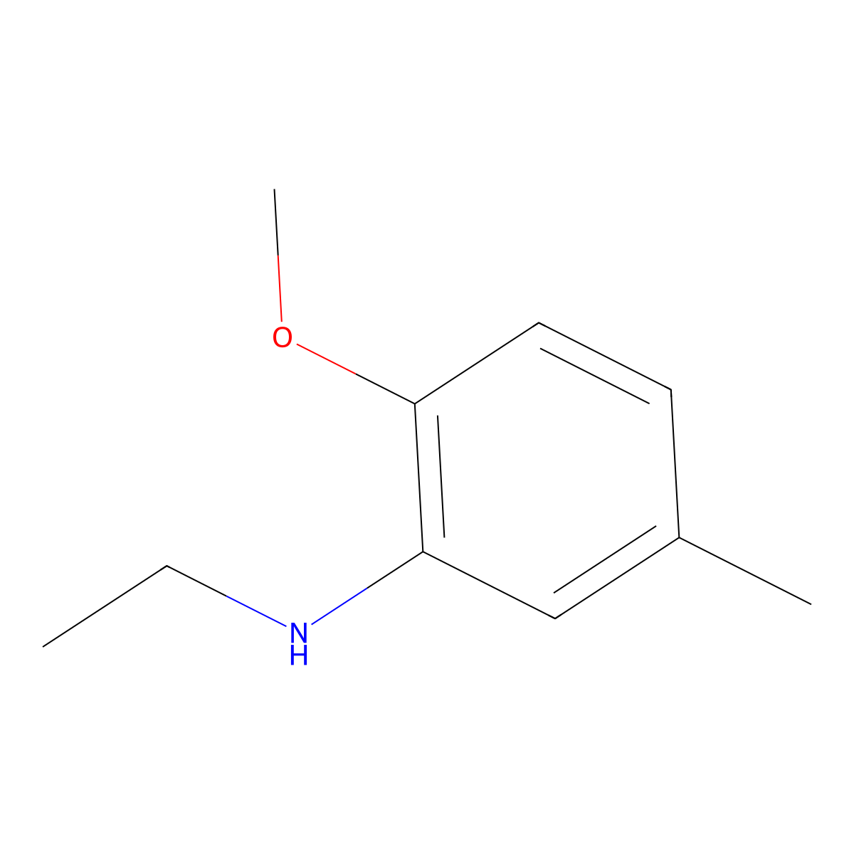 N-Ethyl-2-methoxy-5-methylaniline molecular structure, CAS 104366-05-4