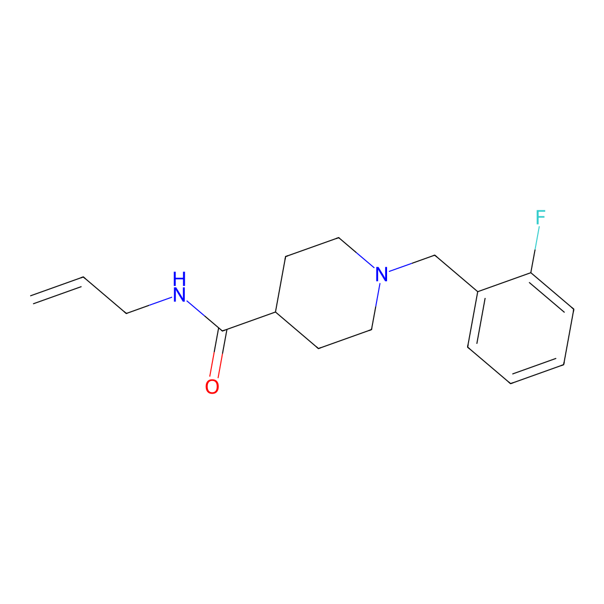 1-(2-fluorobenzyl)-N-(prop-2-en-1-yl)piperidine-4-carboxamide molecular structure, CAS 1043688-83-0