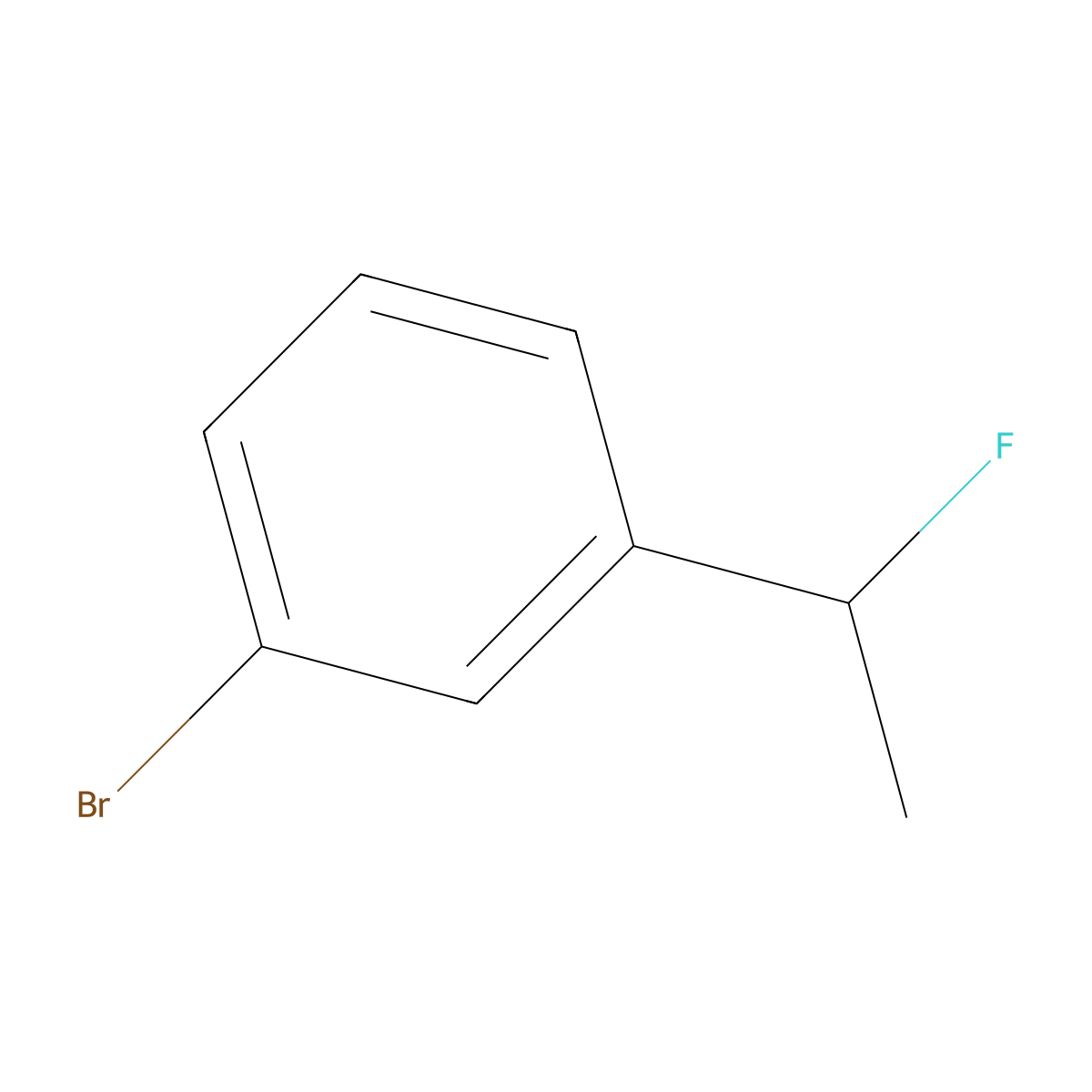 1-Bromo-3-(1-fluoroethyl)benzene molecular structure, CAS 1043689-20-8