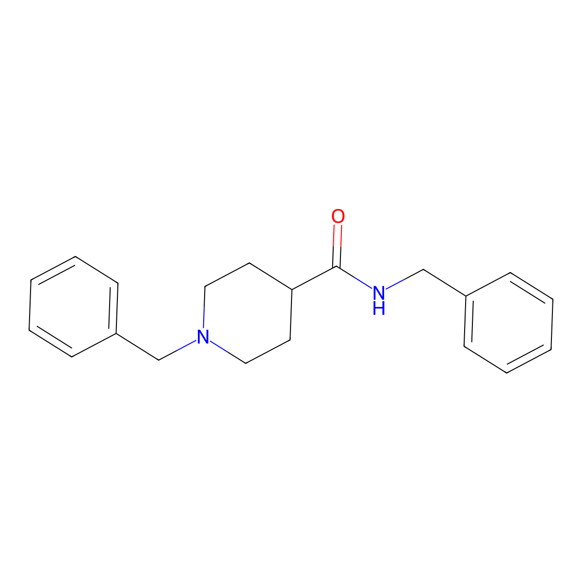 N,1-dibenzylpiperidine-4-carboxamide molecular structure, CAS 1043689-39-9