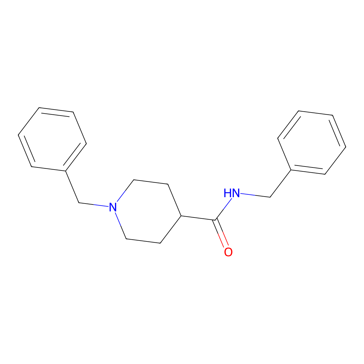 N,1-dibenzylpiperidine-4-carboxamide molecular structure, CAS 1043689-39-9
