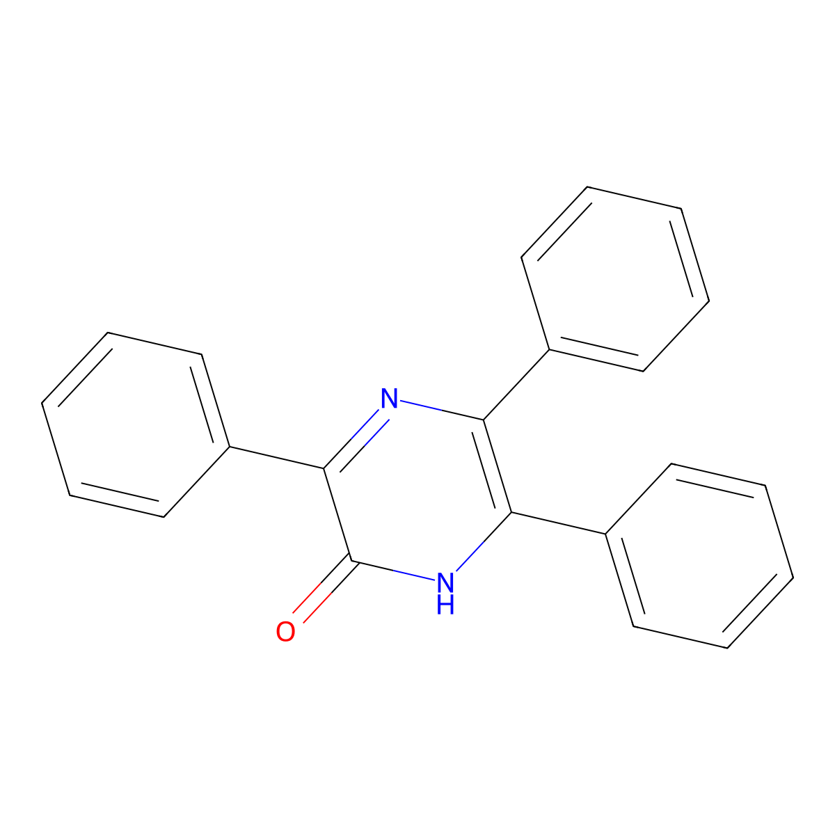 2-Hydroxy-3,5,6-triphenyl-pyrazine molecular structure, CAS 104369-41-7