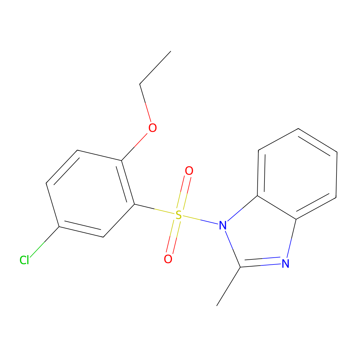 4-Chloro-1-ethoxy-2-[(2-methylbenzimidazolyl)sulfonyl]benzene molecular structure, CAS 1043690-18-1