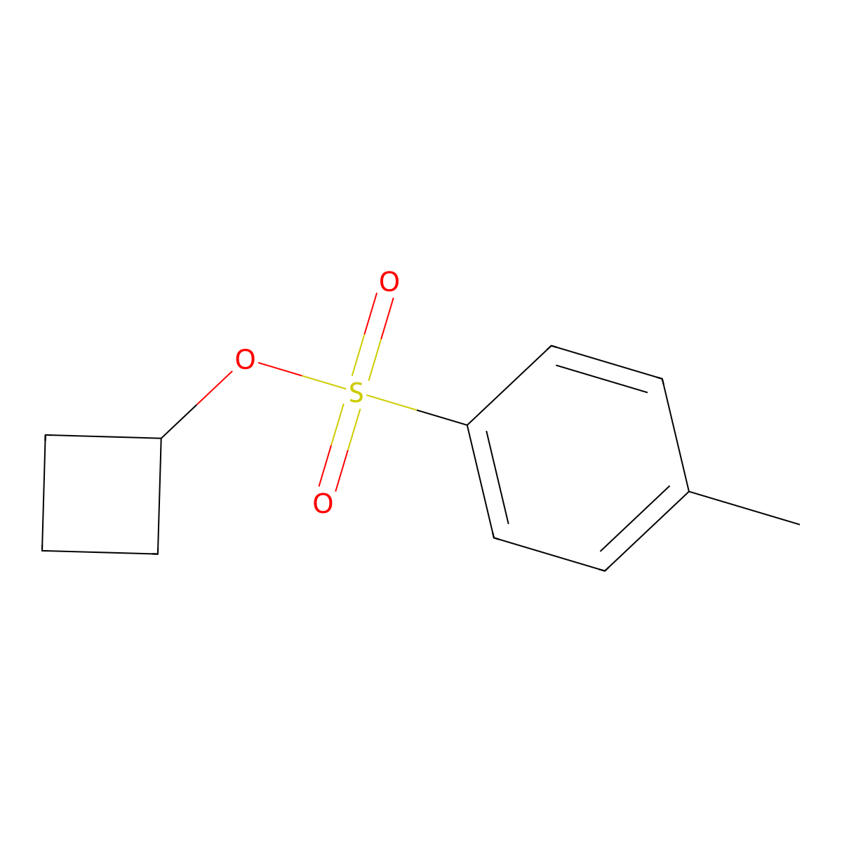 Cyclobutyl 4-methylbenzene-1-sulfonate molecular structure, CAS 10437-85-1