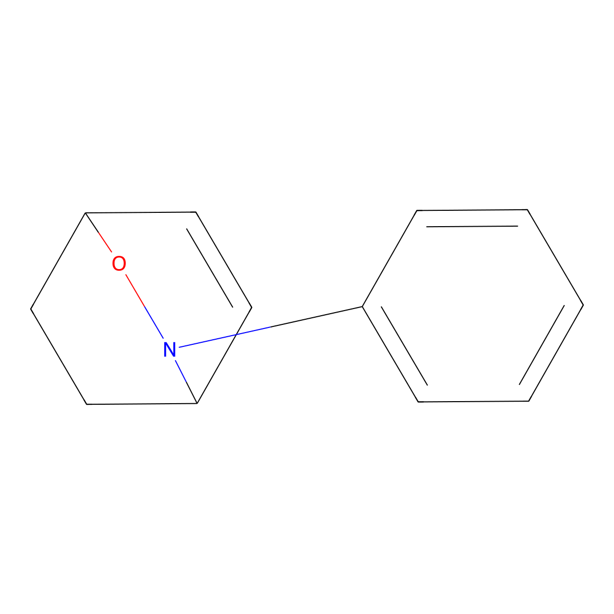 3-Phenyl-2-oxa-3-azabicyclo(2.2.2)oct-5-ene molecular structure, CAS 10437-90-8