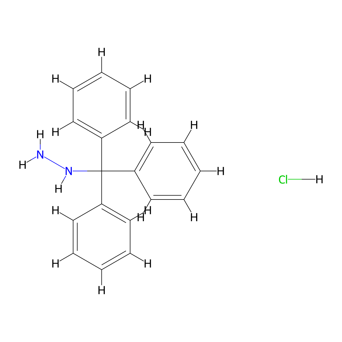 Tritylhydrazine hydrochloride molecular structure, CAS 104370-29-8