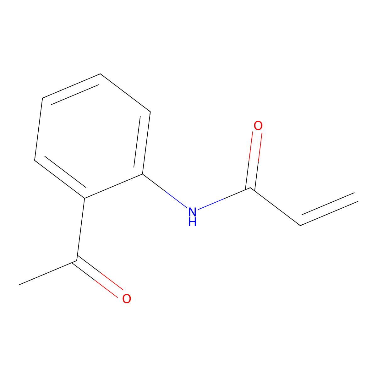 2-Propenamide, N-(2-acetylphenyl)- molecular structure, CAS 104373-96-8