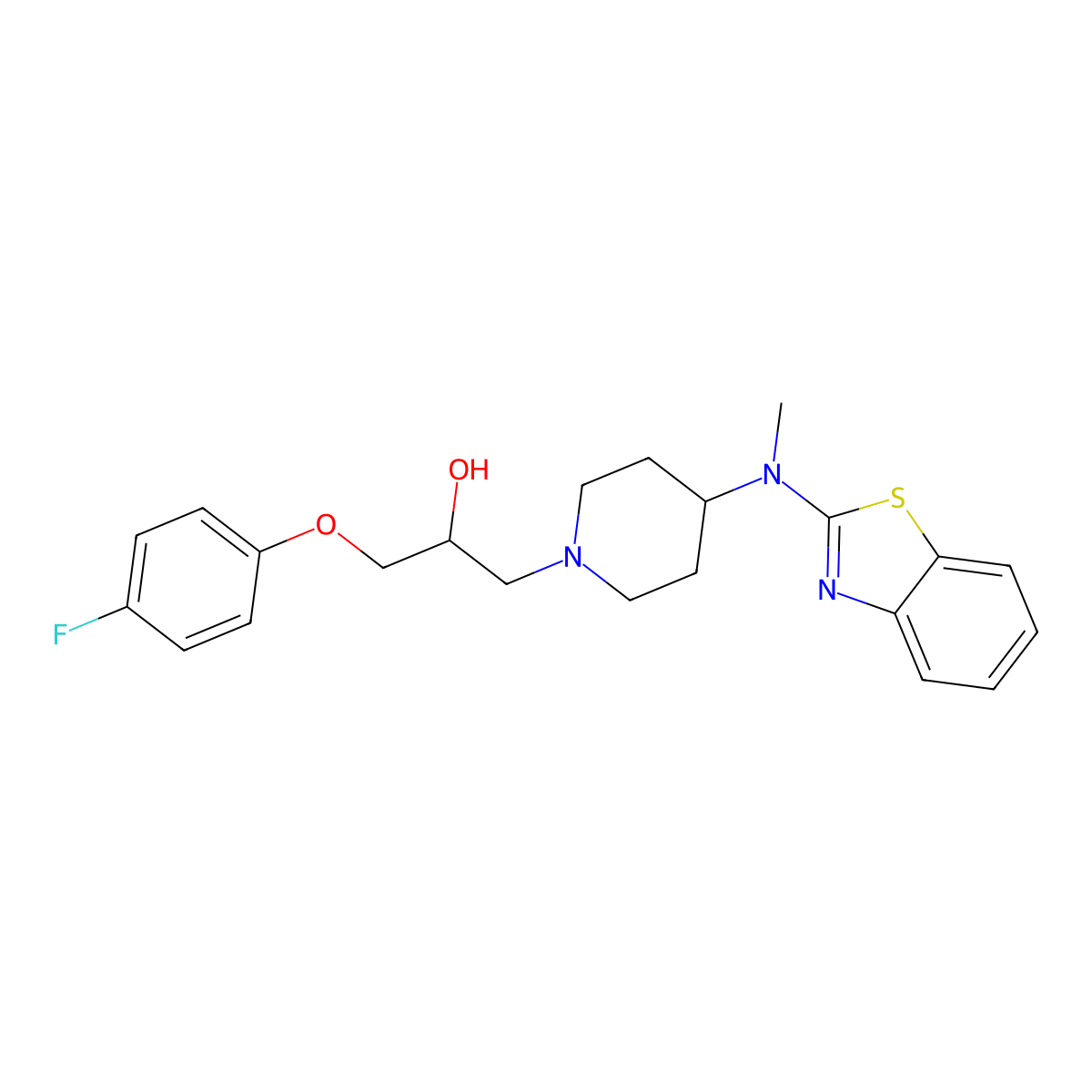 Sabeluzole molecular structure, CAS 104383-17-7