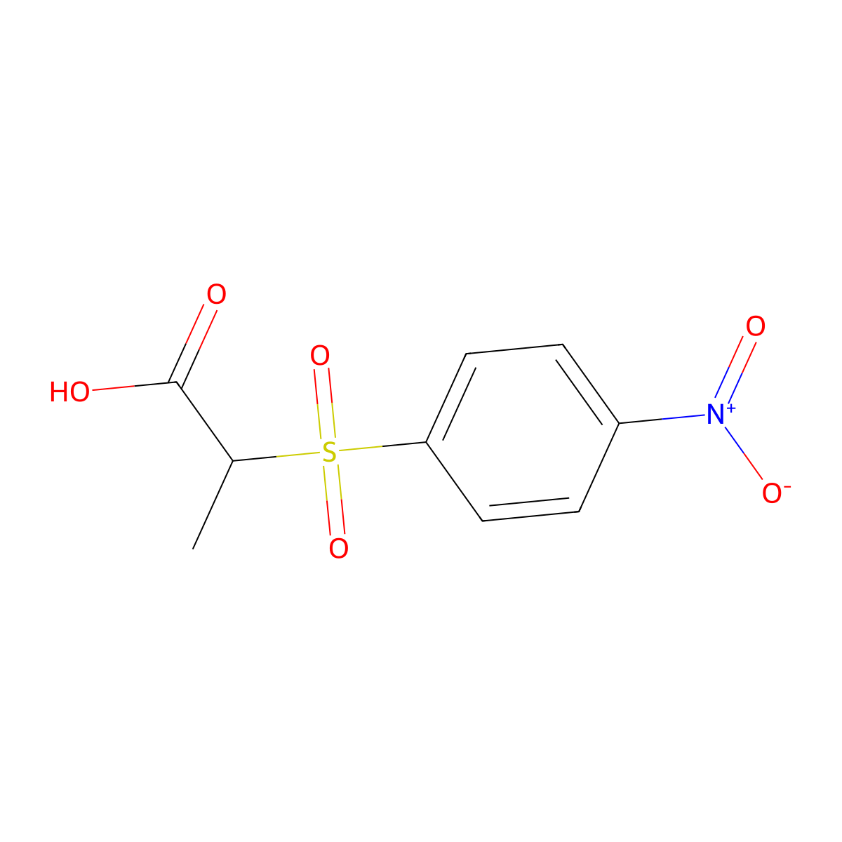 2-(4-Nitrobenzenesulfonyl)propanoic acid molecular structure, CAS 104383-70-2