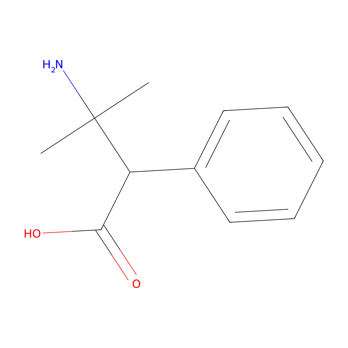 3-Amino-3-methyl-2-phenylbutanoic acid molecular structure, CAS 104386-80-3
