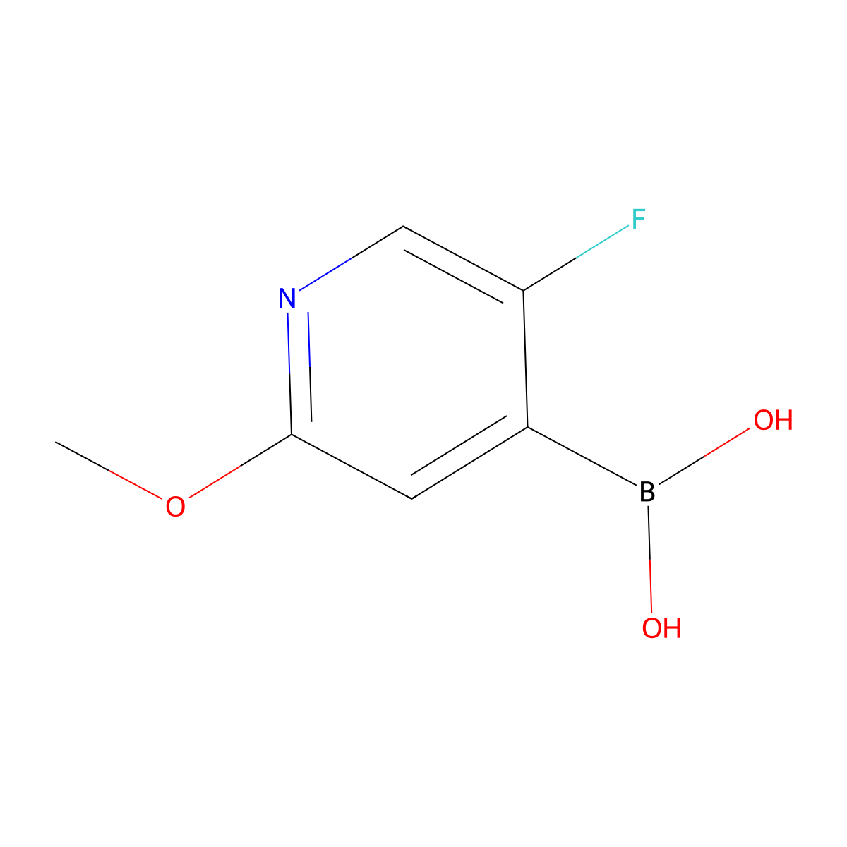 (5-Fluoro-2-methoxypyridin-4-yl)boronic acid molecular structure, CAS 1043869-98-2