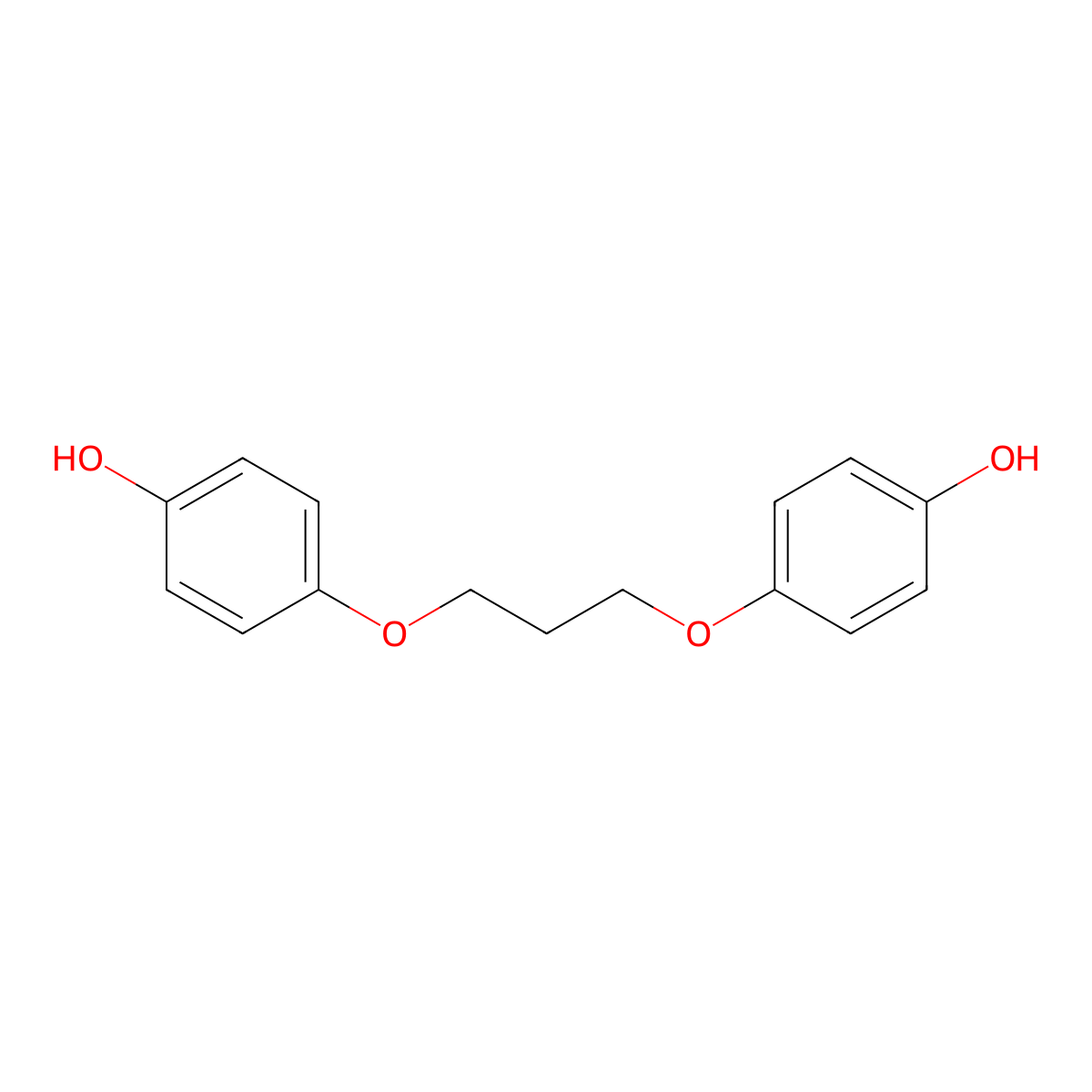1,3-Bis(4-hydroxyphenoxy)propane molecular structure, CAS 10439-48-2