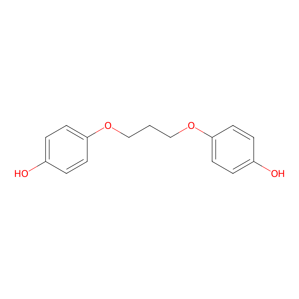 1,3-Bis(4-hydroxyphenoxy)propane molecular structure, CAS 10439-48-2