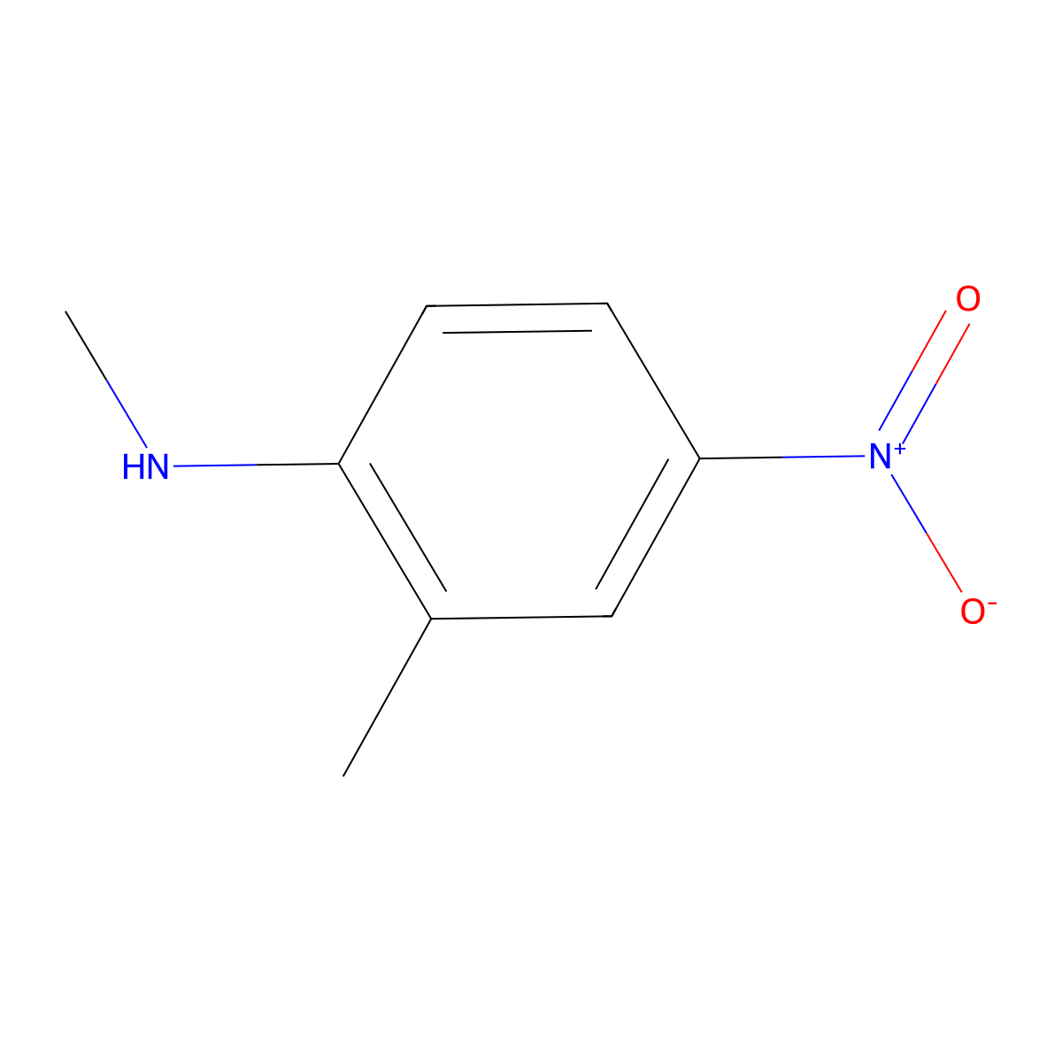 N,2-dimethyl-4-nitrobenzenamine molecular structure, CAS 10439-77-7