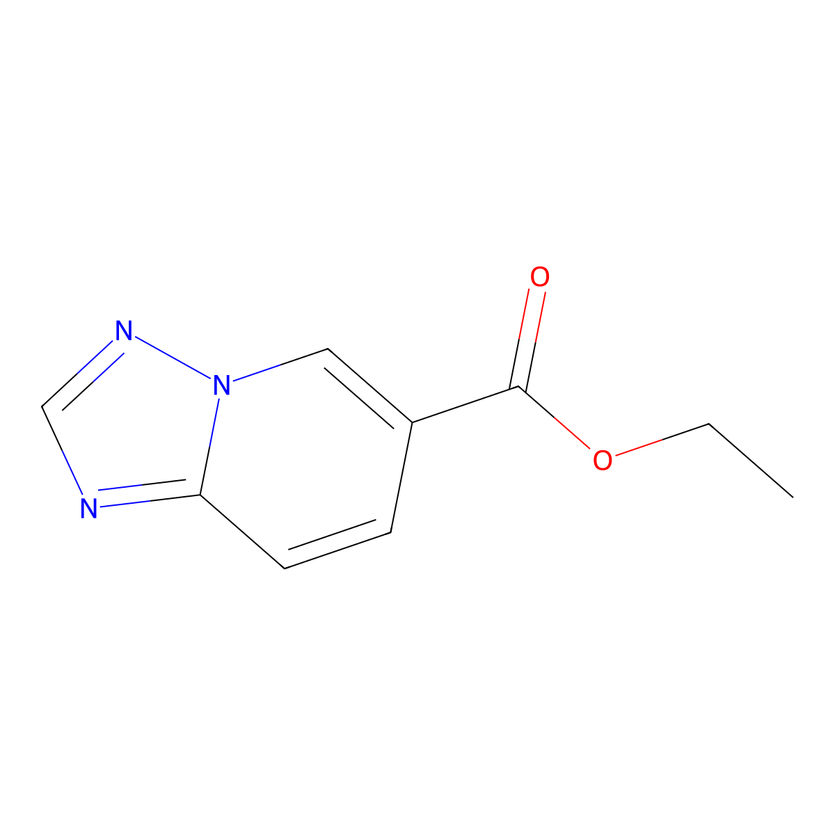 Ethyl [1,2,4]triazolo[1,5-a]pyridine-6-carboxylate molecular structure, CAS 1043902-87-9