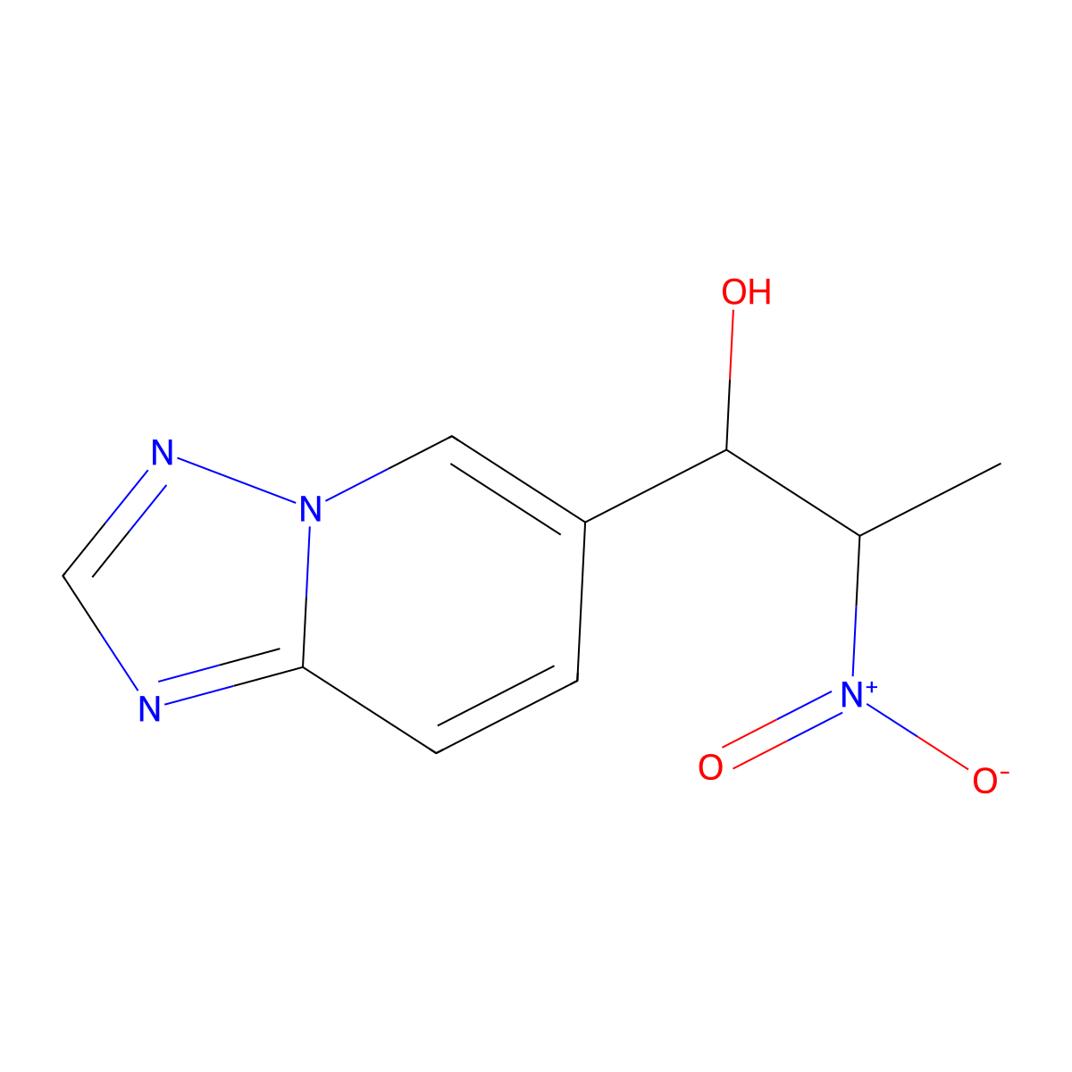 1-([1,2,4]Triazolo[1,5-a]pyridin-6-yl)-2-nitropropan-1-ol molecular structure, CAS 1043907-94-3