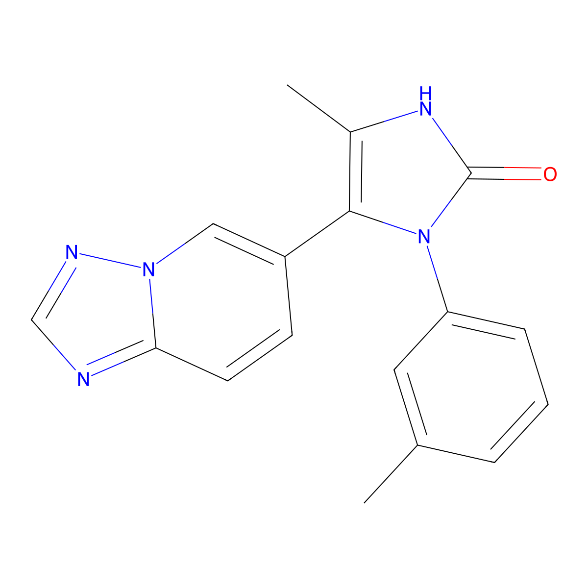 5-([1,2,4]Triazolo[1,5-a]pyridin-6-yl)-4-methyl-1-(m-tolyl)-1H-imidazol-2(3H)-one molecular structure, CAS 1043908-08-2