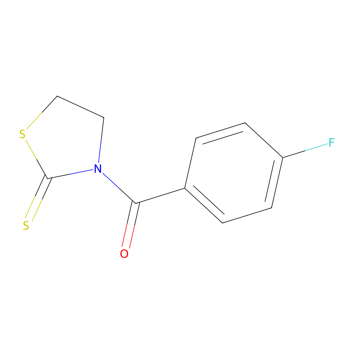 3-(4-Fluorobenzoyl)-1,3-thiazolidine-2-thione molecular structure, CAS 1043909-81-4
