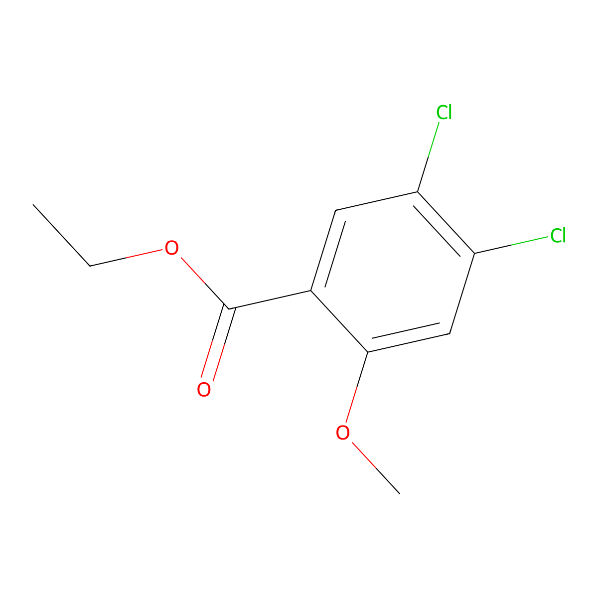 Ethyl 4,5-dichloro-2-methoxybenzoate molecular structure, CAS 104391-52-8