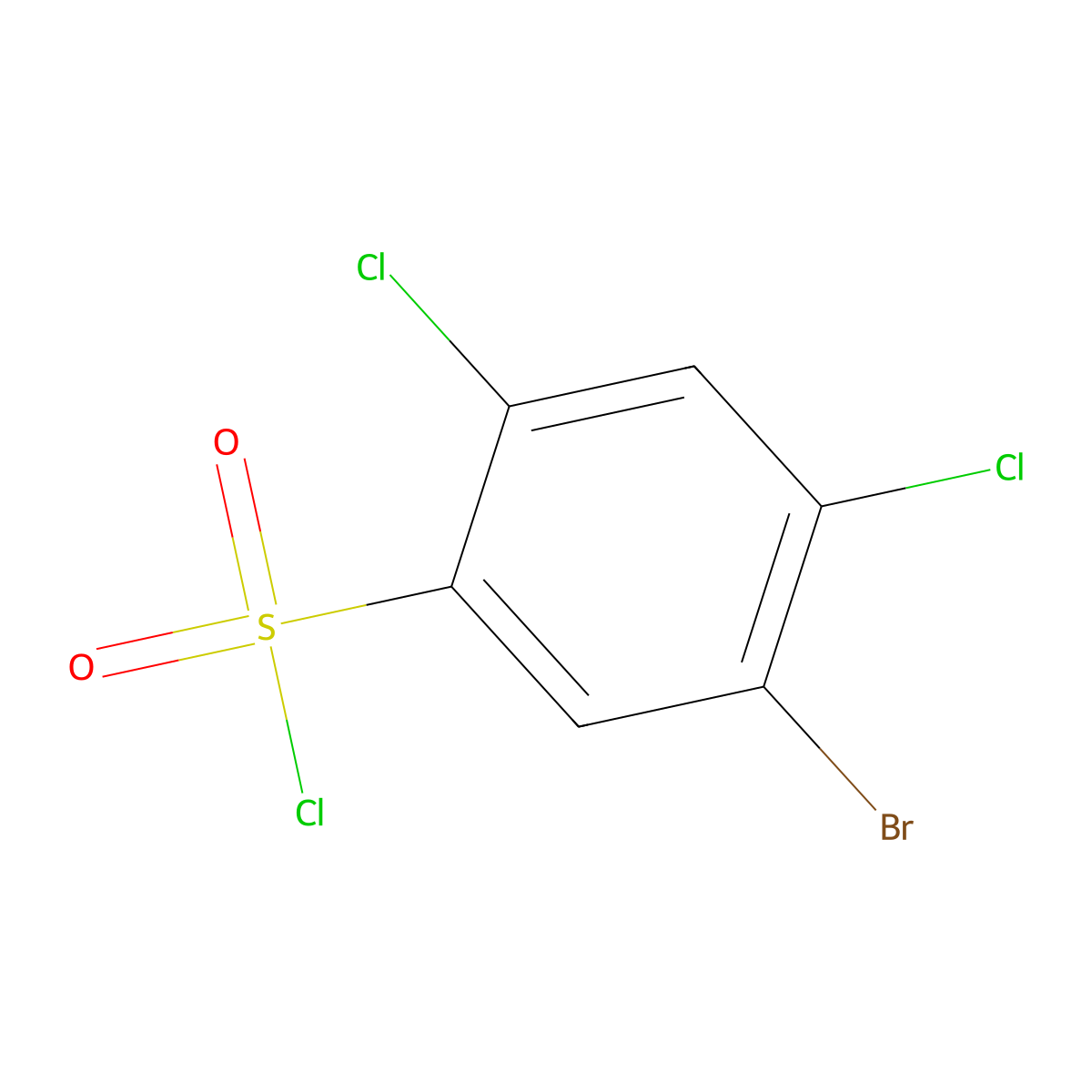 5-Bromo-2,4-dichlorobenzene-1-sulfonyl chloride molecular structure, CAS 1043919-81-8