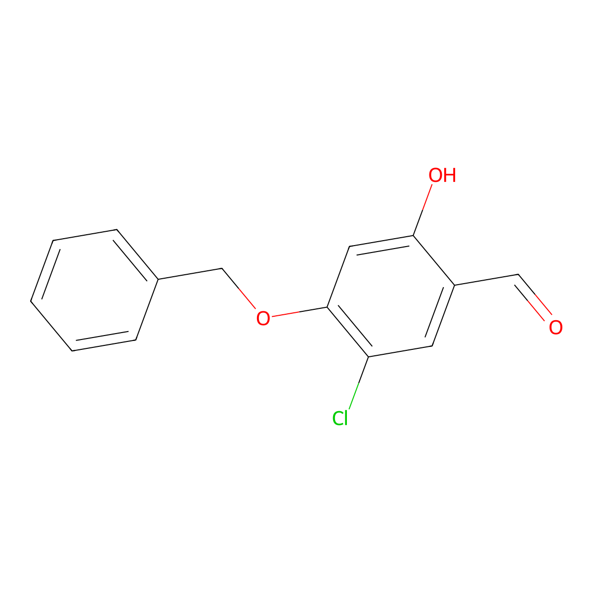 4-(Benzyloxy)-5-chloro-2-hydroxybenzaldehyde molecular structure, CAS 1043920-04-2