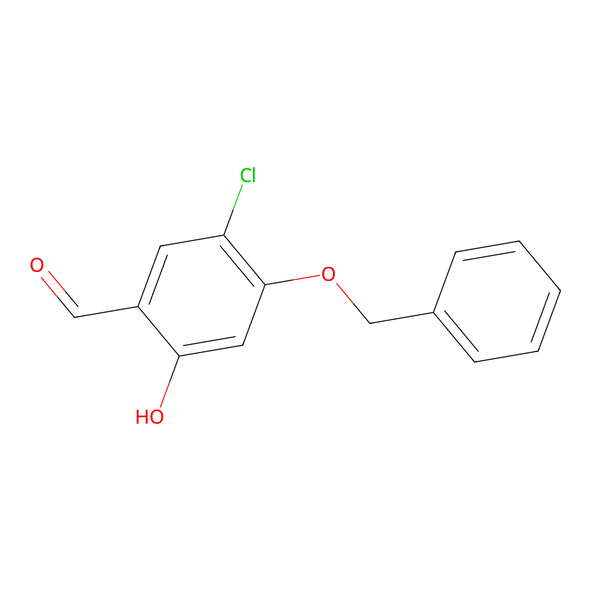 4-(Benzyloxy)-5-chloro-2-hydroxybenzaldehyde molecular structure, CAS 1043920-04-2