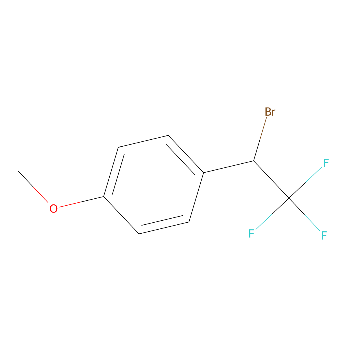 1-(1-Bromo-2,2,2-trifluoroethyl)-4-methoxybenzene molecular structure, CAS 104395-39-3