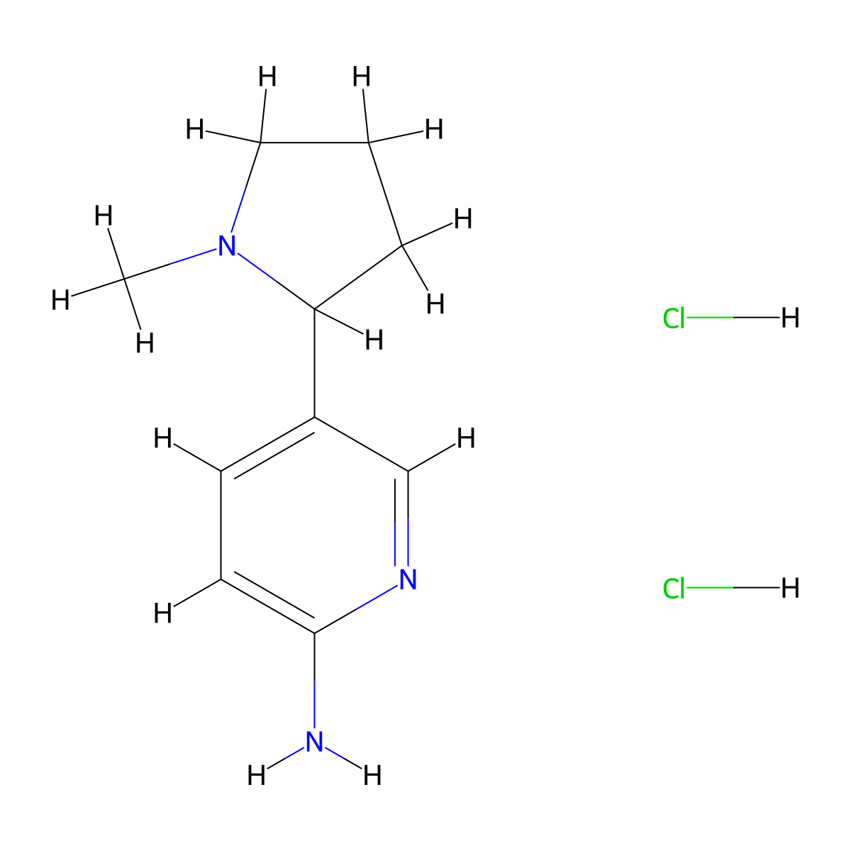 5-(1-Methyl-pyrrolidin-2-YL)-pyridin-2-ylamine dihydrochloride molecular structure, CAS 104395-87-1
