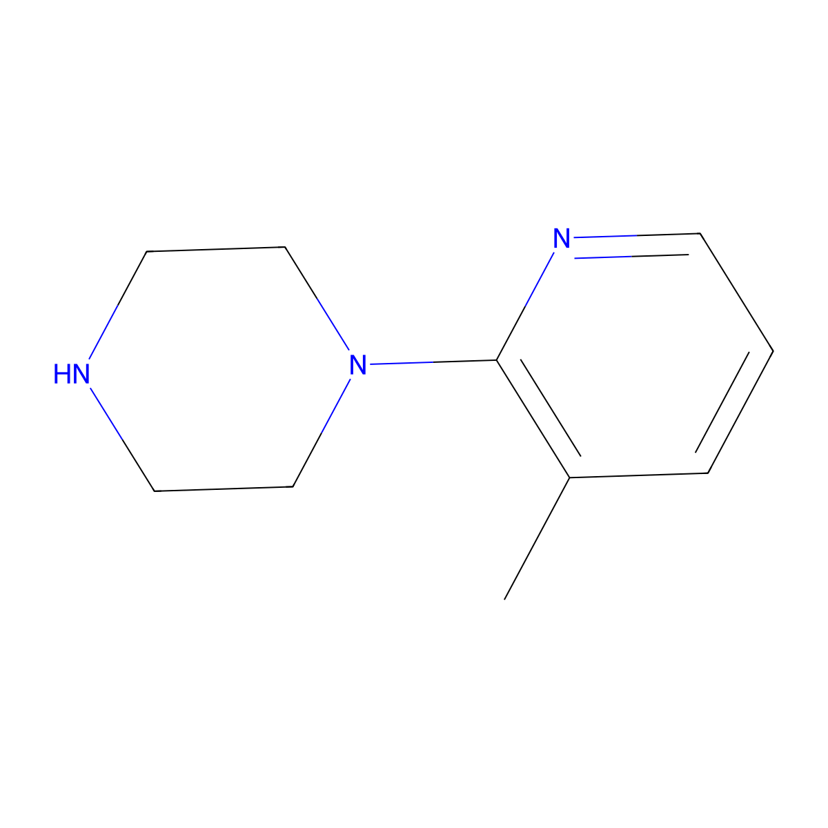 1-(3-Methyl-2-pyridinyl)piperazine molecular structure, CAS 104396-10-3