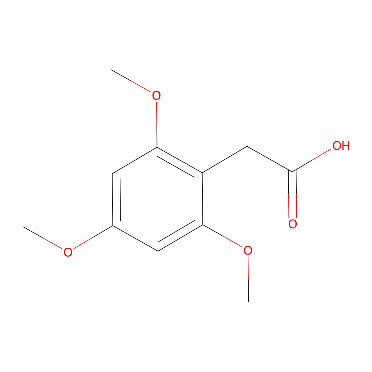 2,4,6-Trimethoxyphenylacetic acid molecular structure, CAS 104397-80-0