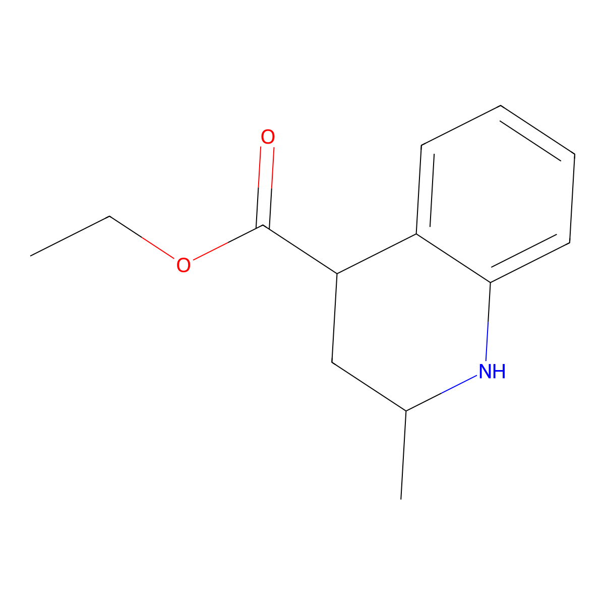 rac-ethyl (2R,4S)-2-methyl-1,2,3,4-tetrahydroquinoline-4-carboxylate molecular structure, CAS 10440-34-3