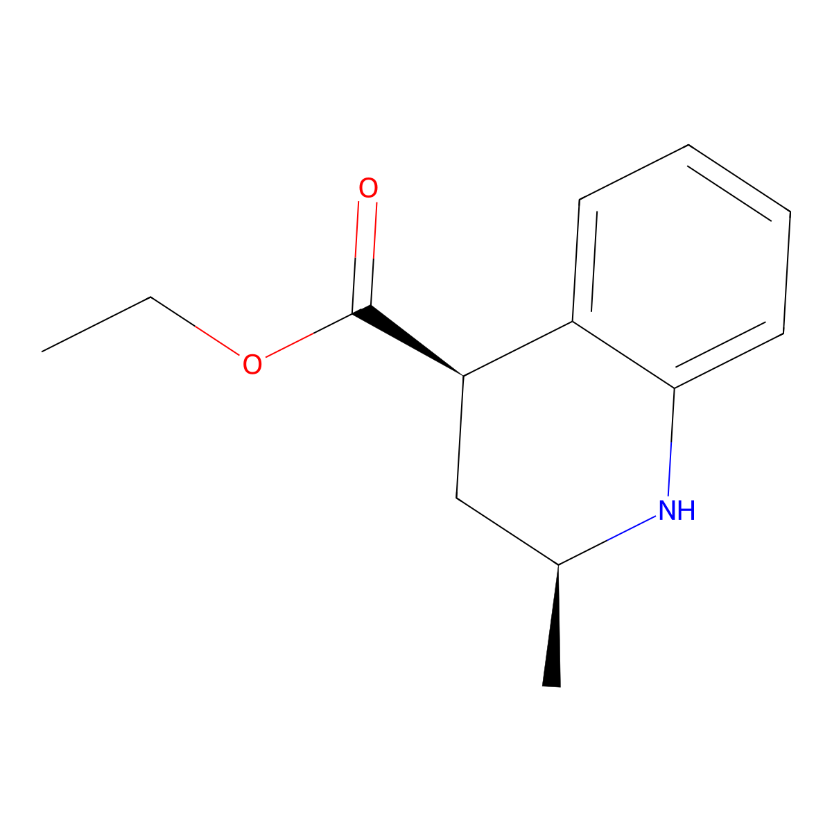 rac-ethyl (2R,4S)-2-methyl-1,2,3,4-tetrahydroquinoline-4-carboxylate molecular structure, CAS 10440-34-3