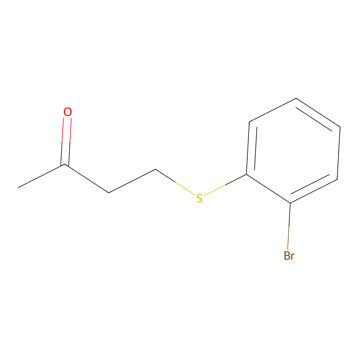 4-((2-Bromophenyl)thio)butan-2-one molecular structure, CAS 1044058-13-0