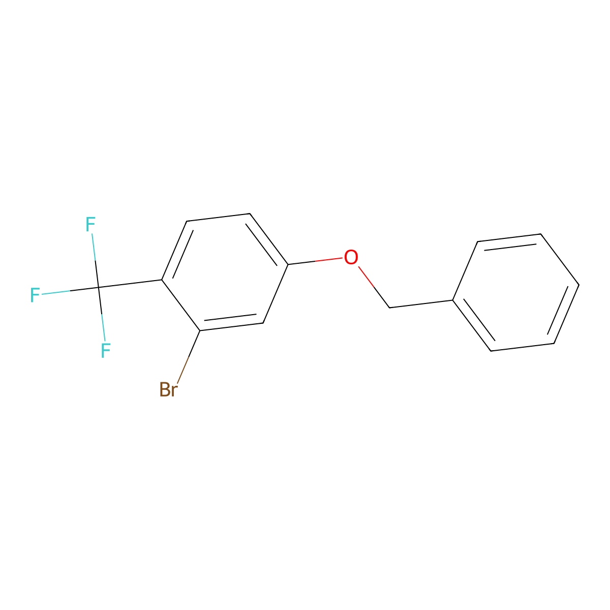 4-Benzyloxy-2-bromo-1-trifluoromethylbenzene molecular structure, CAS 1044061-95-1