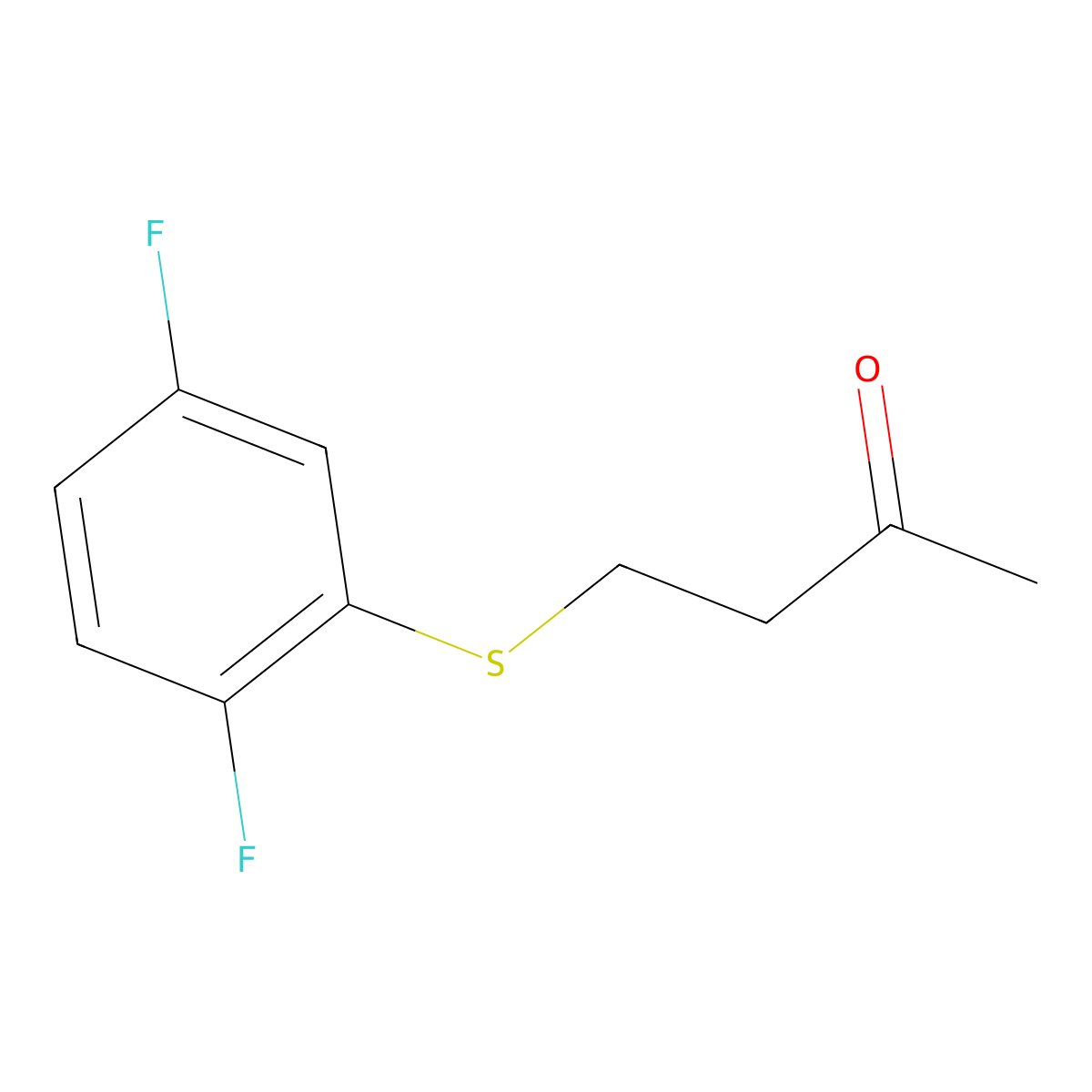 4-((2,5-Difluorophenyl)thio)butan-2-one molecular structure, CAS 1044062-27-2