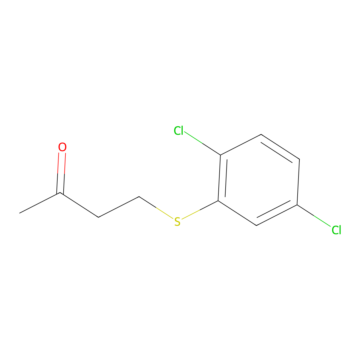 4-((2,5-Dichlorophenyl)thio)butan-2-one molecular structure, CAS 1044062-39-6