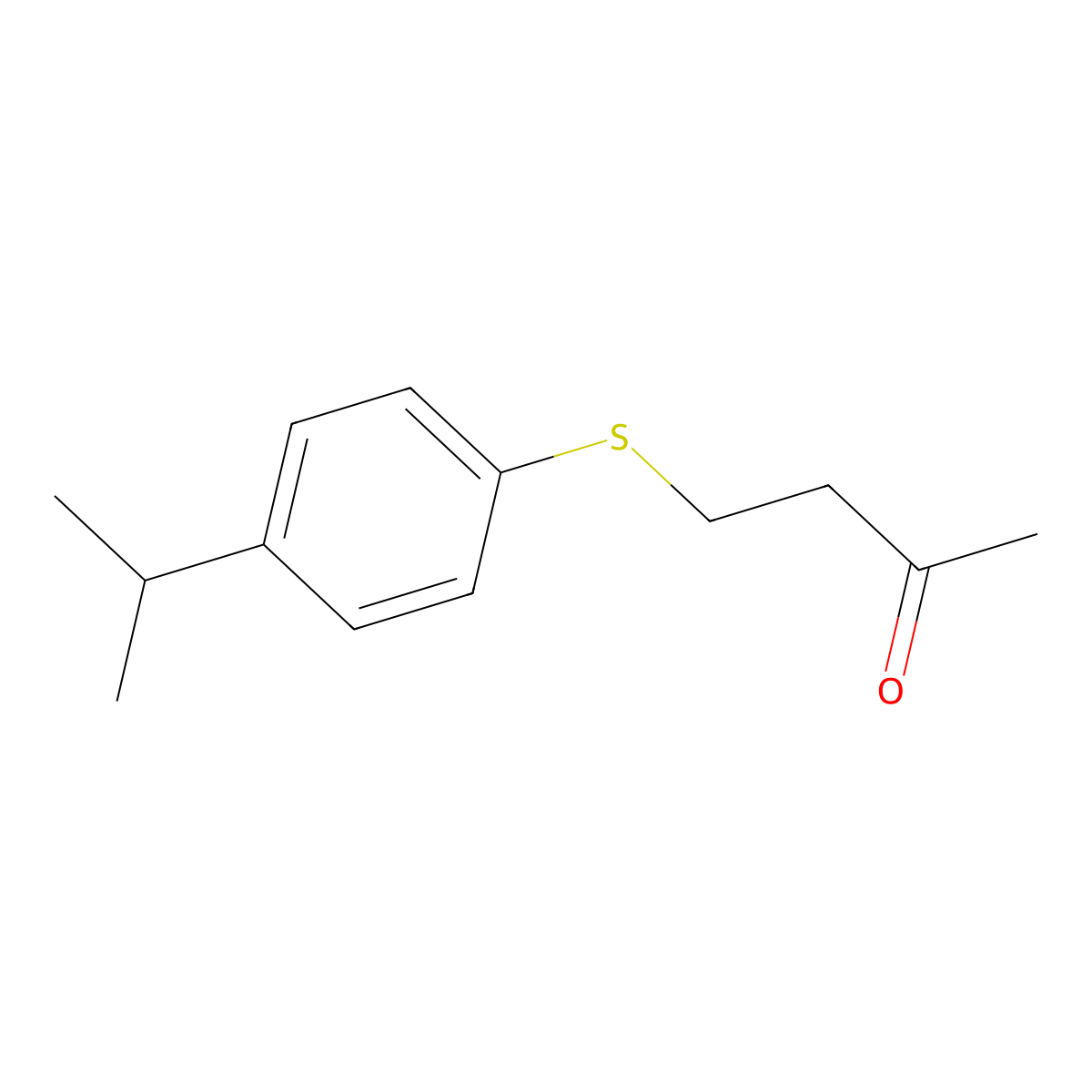 4-{[4-(Propan-2-yl)phenyl]sulfanyl}butan-2-one molecular structure, CAS 1044064-25-6