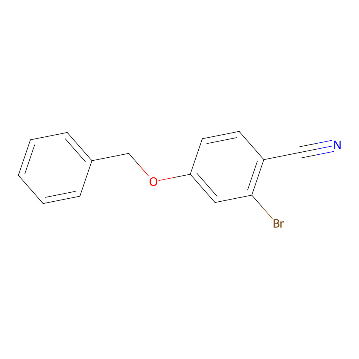 4-(Benzyloxy)-2-bromobenzonitrile molecular structure, CAS 1044067-64-2