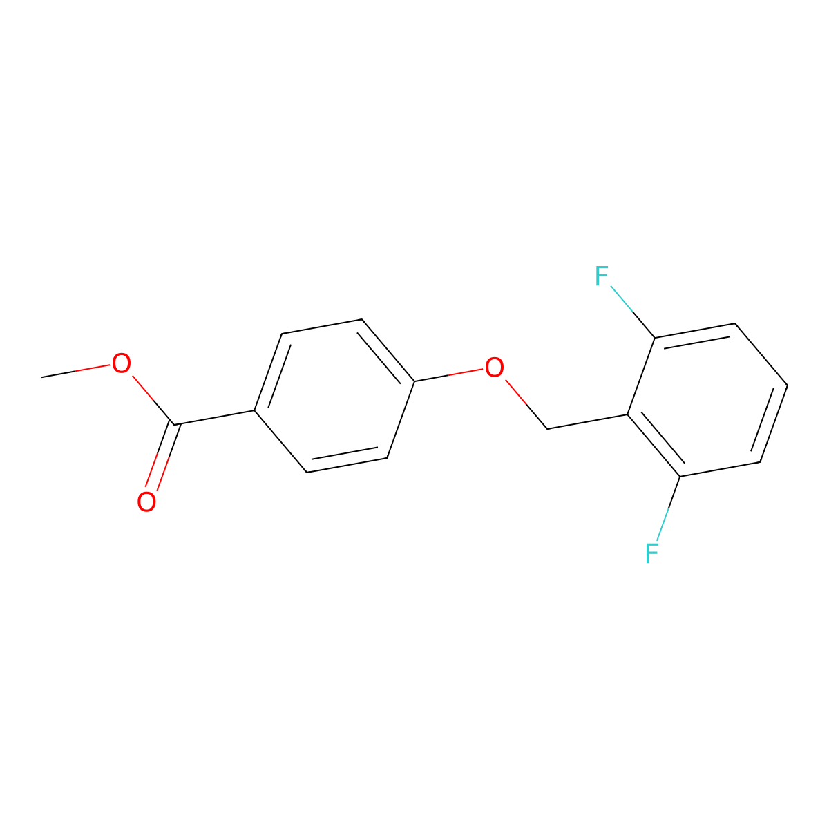 Methyl 4-[(2,6-difluorophenyl)methoxy]benzoate molecular structure, CAS 1044068-35-0