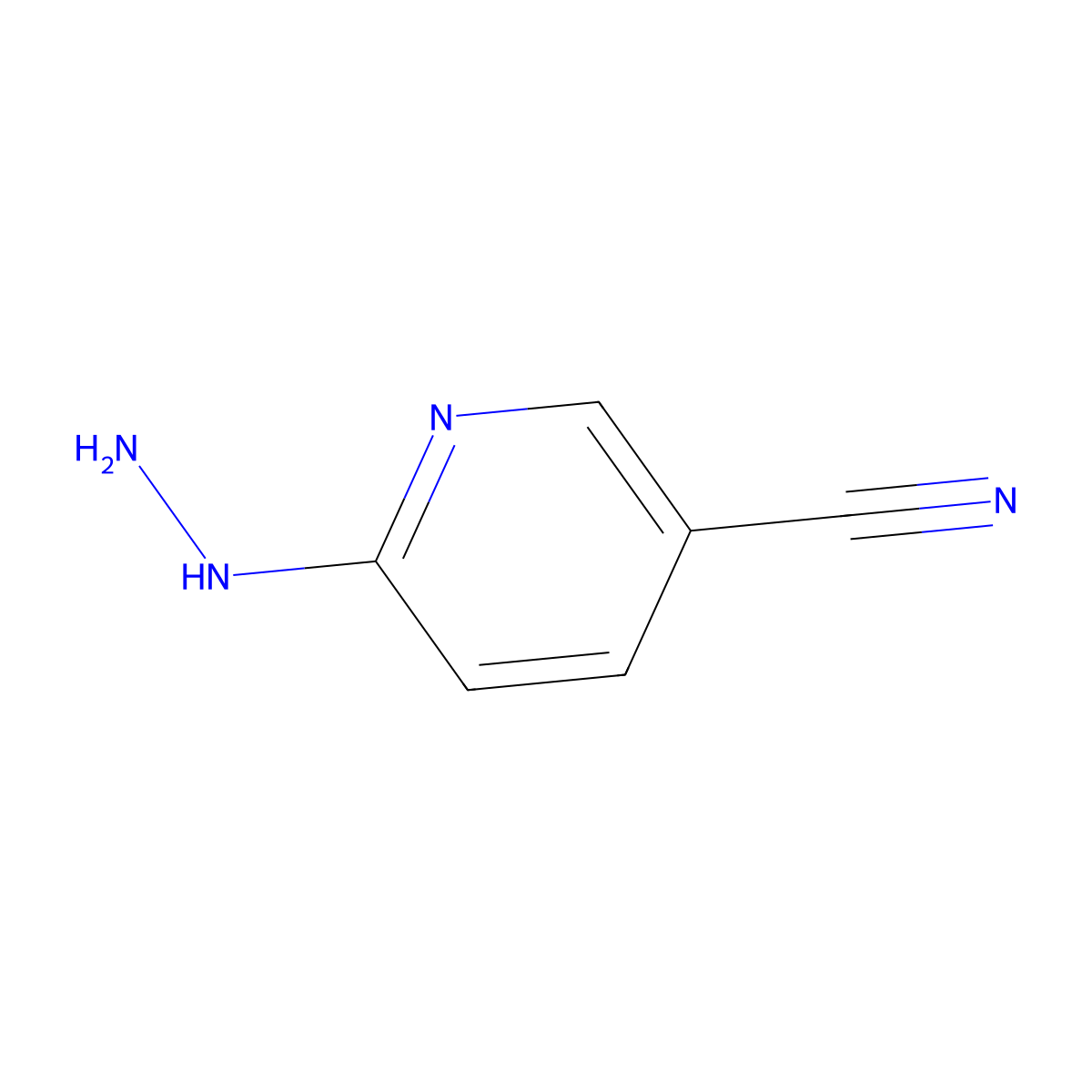 6-Hydrazinylpyridine-3-carbonitrile molecular structure, CAS 104408-24-4