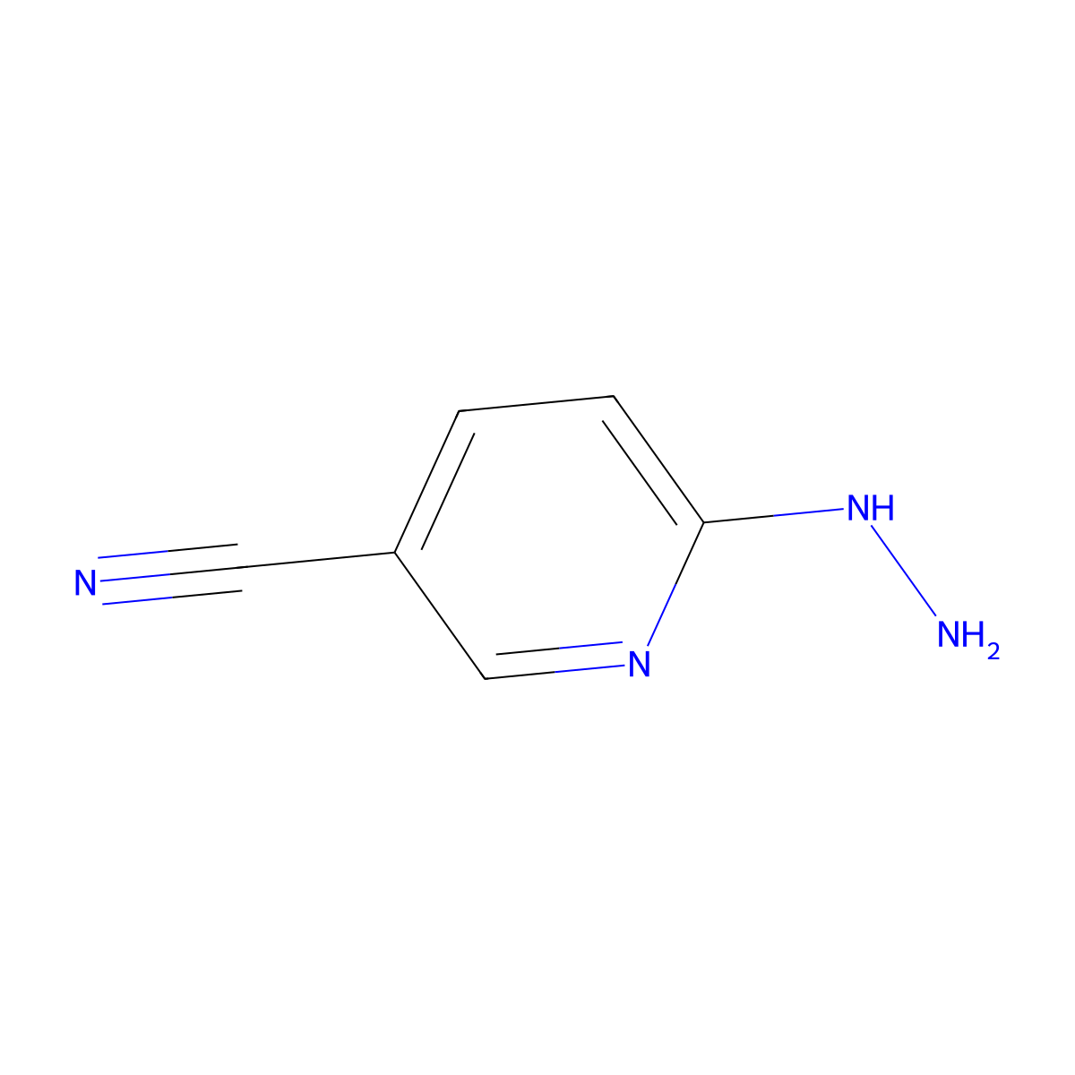 6-Hydrazinylpyridine-3-carbonitrile molecular structure, CAS 104408-24-4