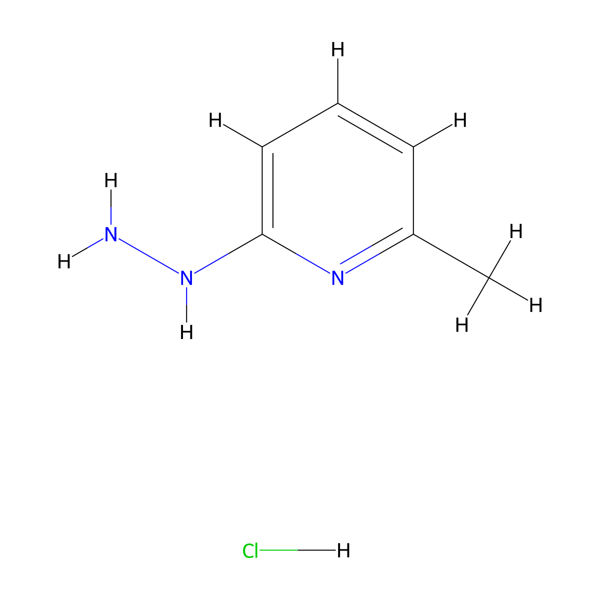 2-Hydrazono-6-methyl-1,2-dihydropyridine hydrochloride molecular structure, CAS 104408-25-5