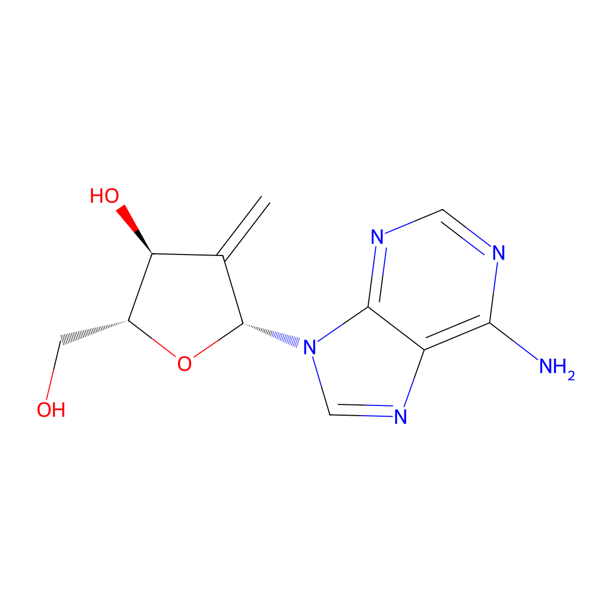 2'-Deoxy-2'-methyleneadenosine molecular structure, CAS 104409-41-8