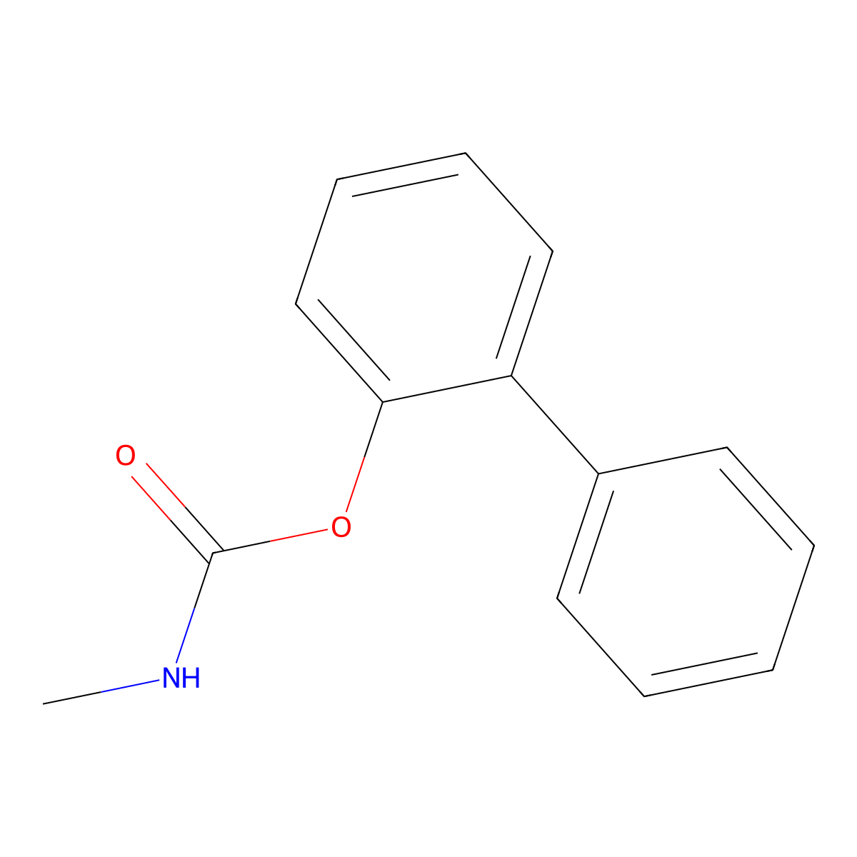 Biphenyl-2-yl methylcarbamate molecular structure, CAS 10441-15-3