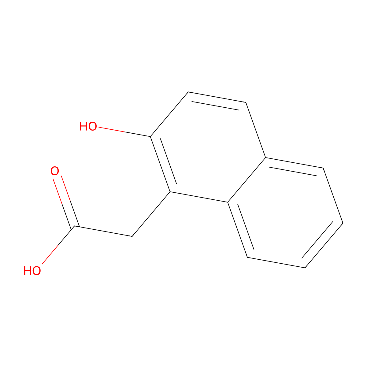 2-(2-Hydroxy-1-naphthyl)acetic acid molecular structure, CAS 10441-45-9