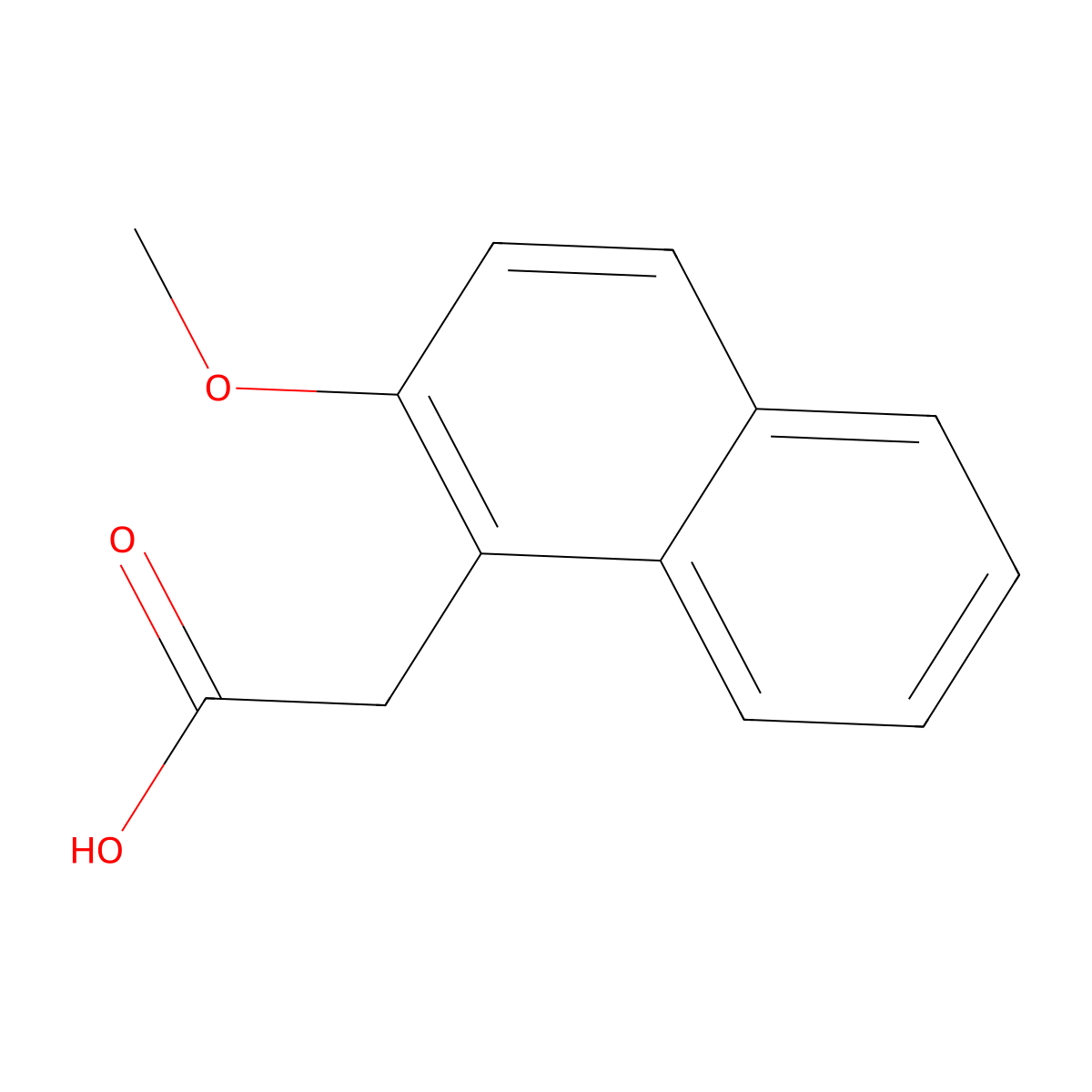 1-Naphthaleneacetic acid, 2-methoxy- molecular structure, CAS 10441-48-2
