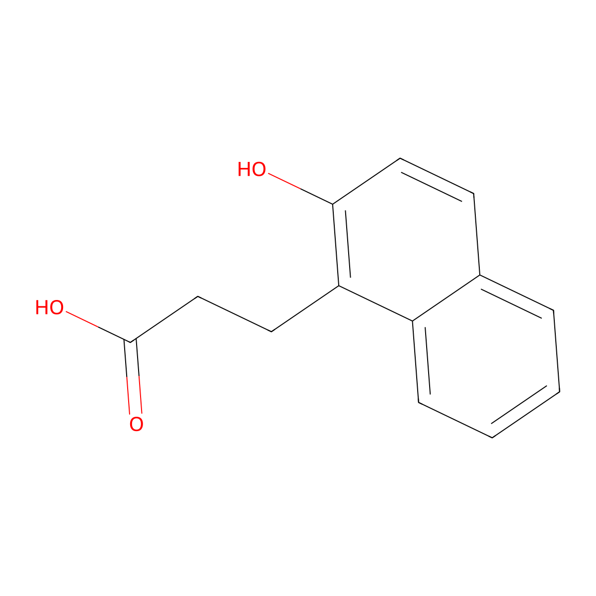 3-(2-Hydroxy-1-naphthyl)propanoic acid molecular structure, CAS 10441-53-9