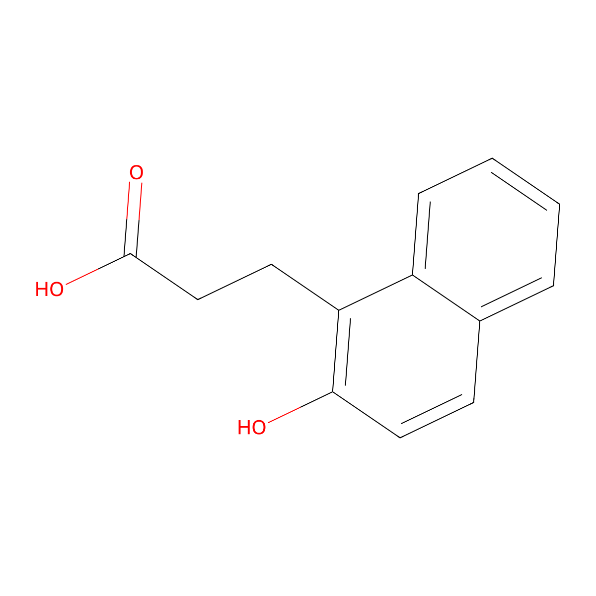 3-(2-Hydroxy-1-naphthyl)propanoic acid molecular structure, CAS 10441-53-9