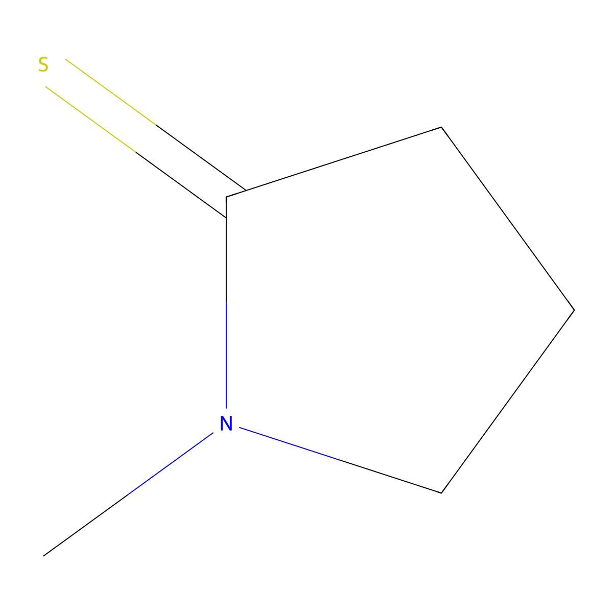 1-Methylpyrrolidine-2-thione molecular structure, CAS 10441-57-3