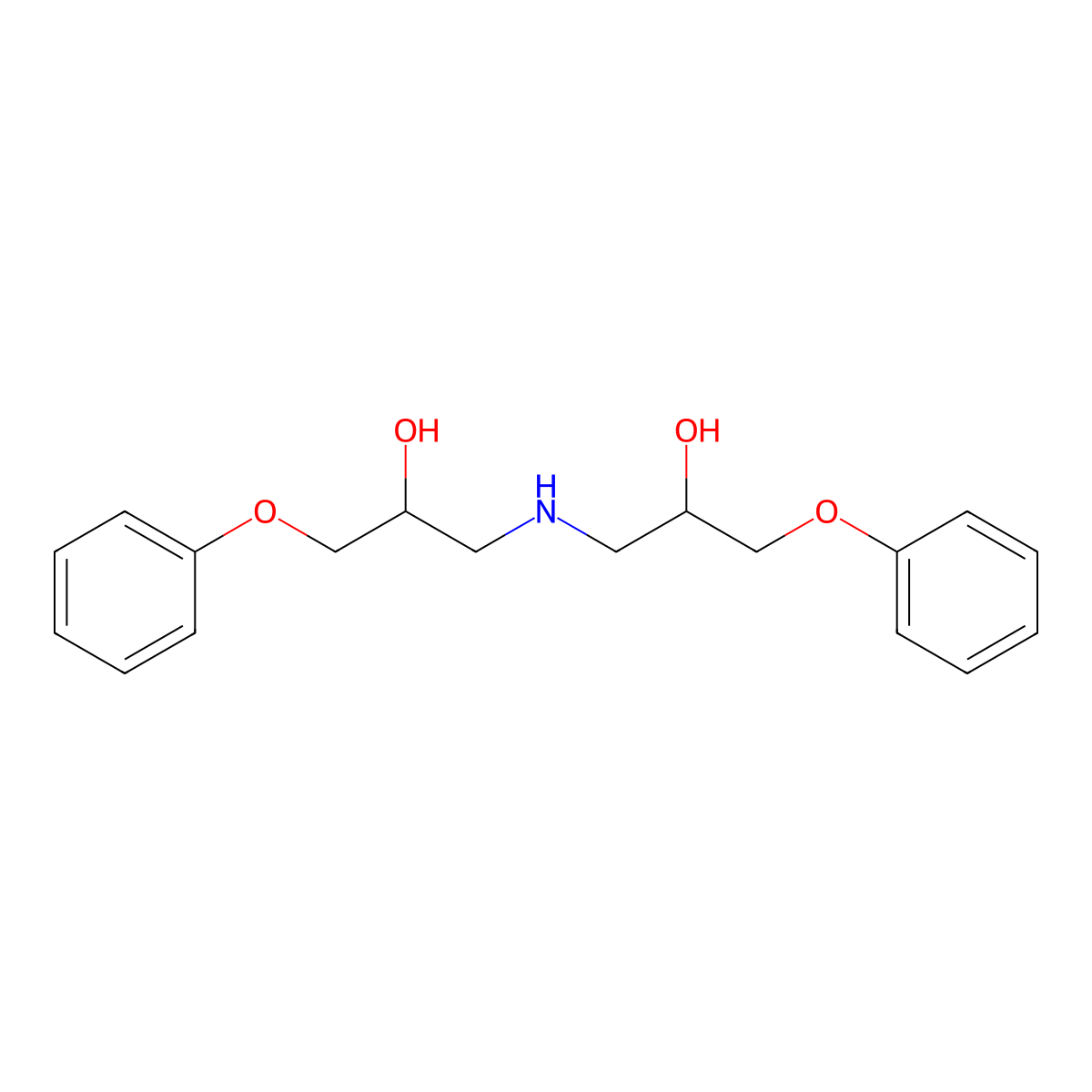 1-[(2-Hydroxy-3-phenoxypropyl)amino]-3-phenoxypropan-2-ol molecular structure, CAS 104411-79-2